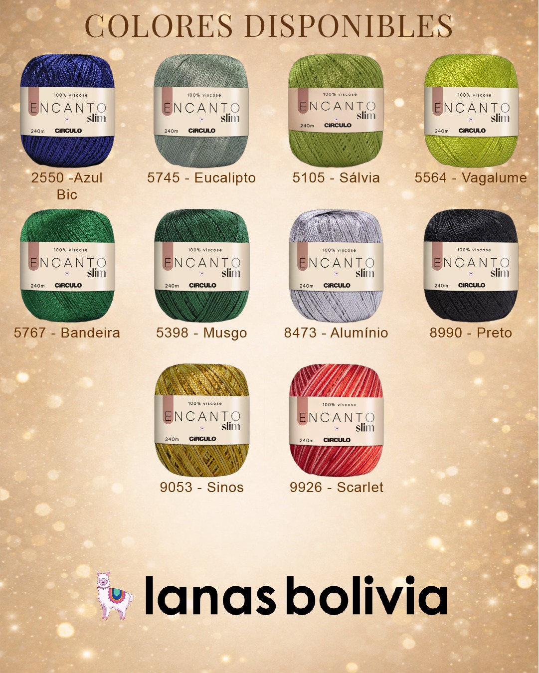 Colores disponibles de Encanto Slim