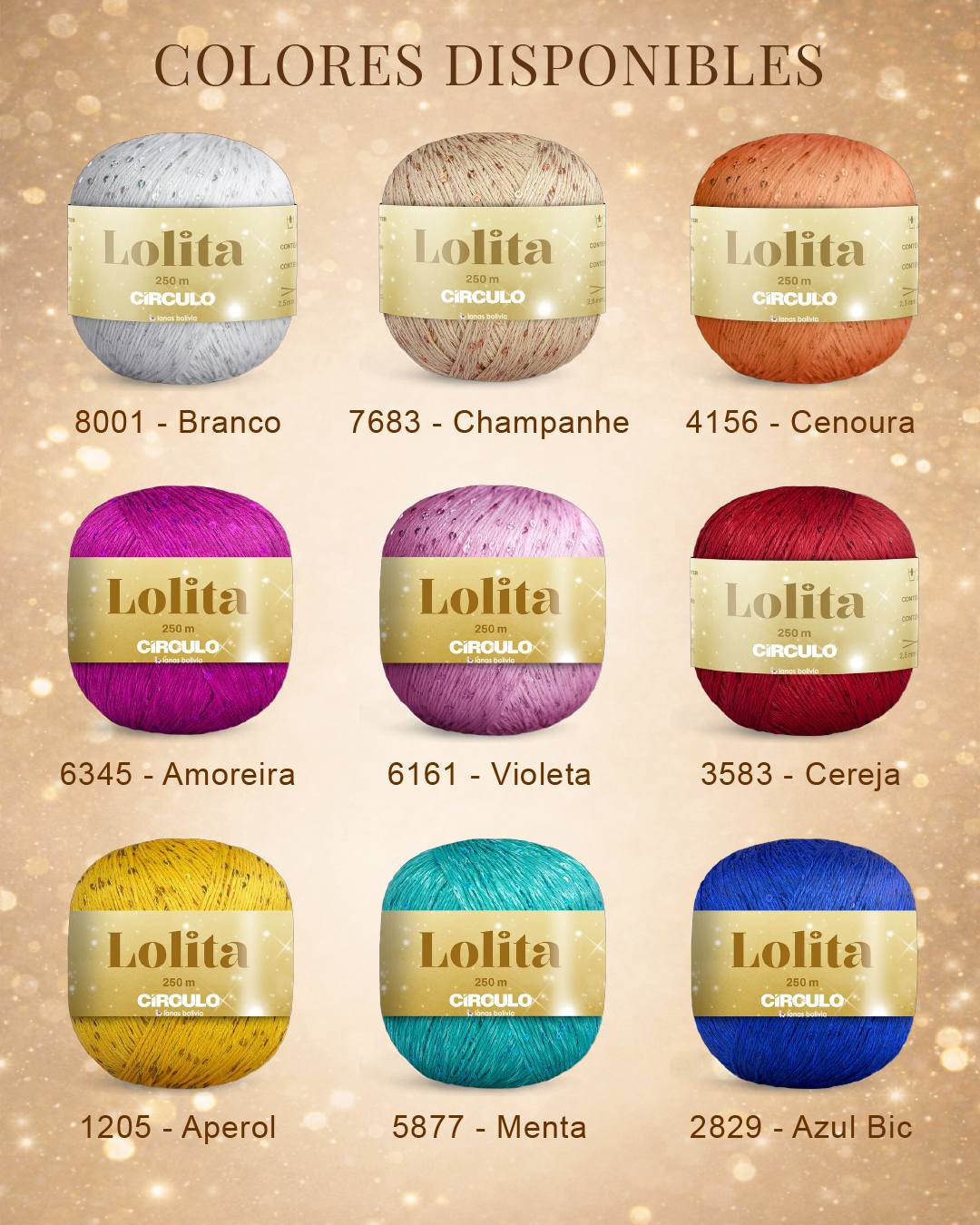 Colores disponibles de Lolita