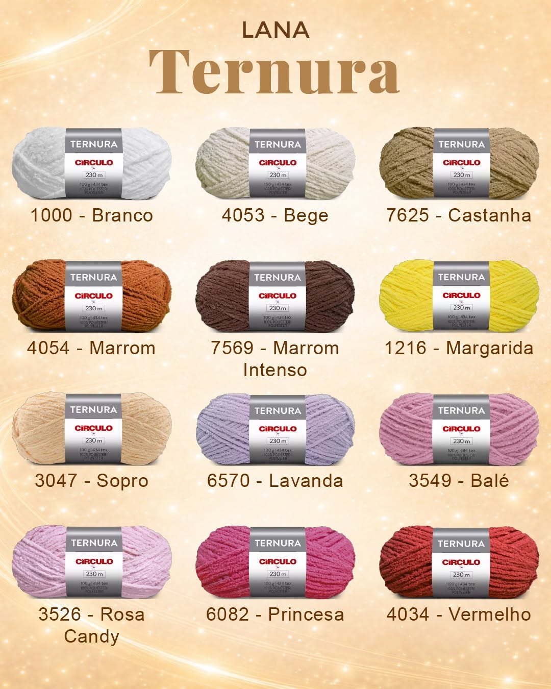 Colores disponibles de Ternura