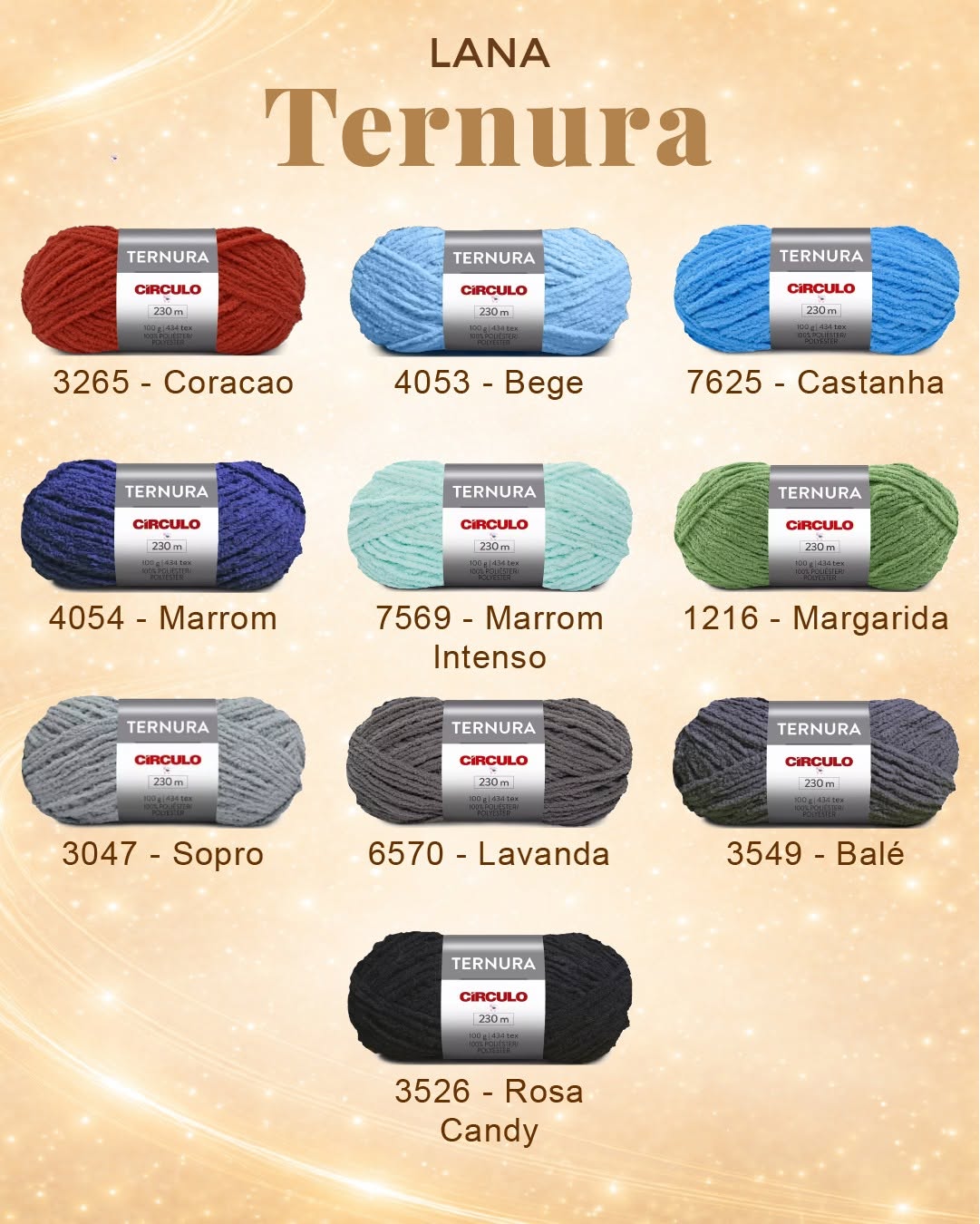Colores disponibles de Ternura