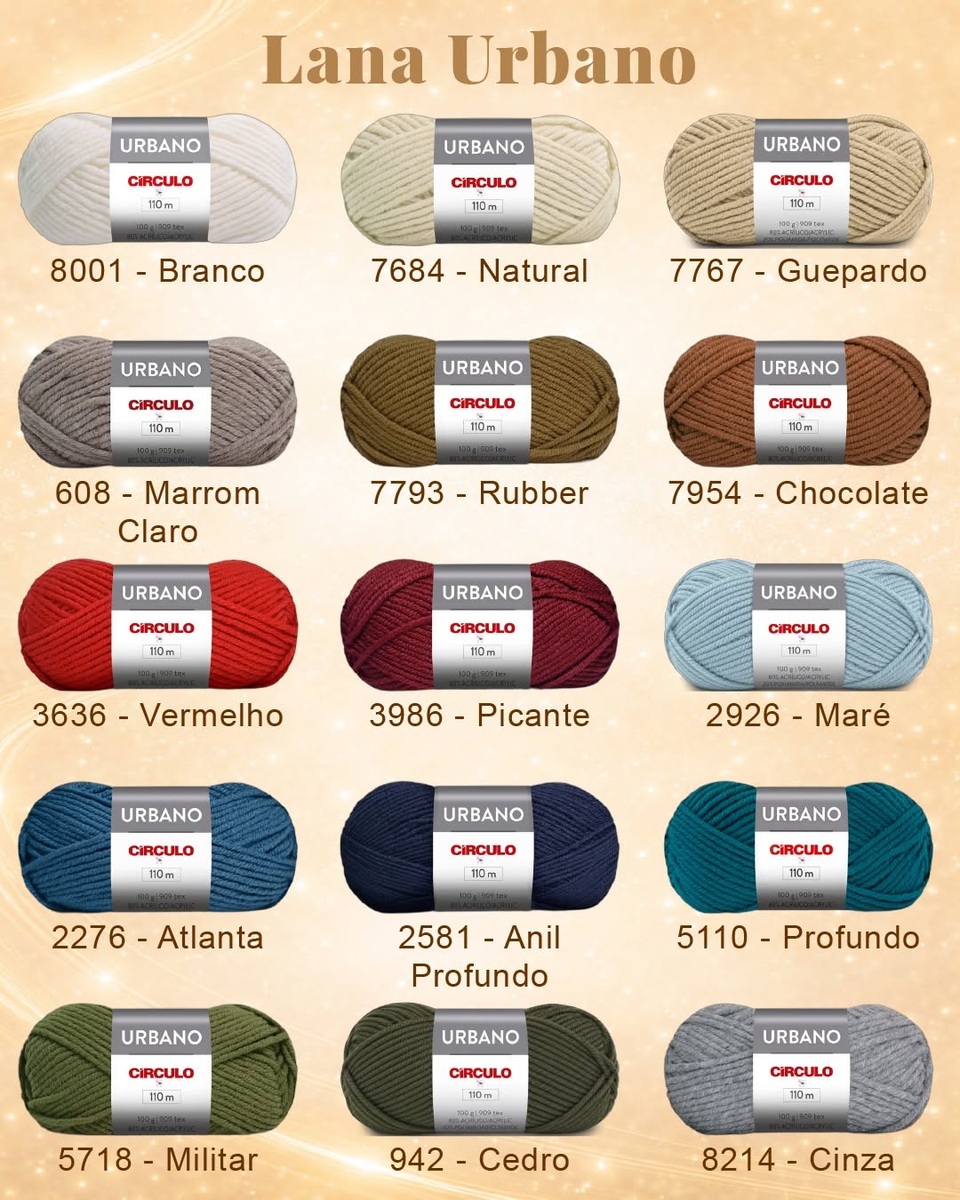 Colores disponibles de Urbano