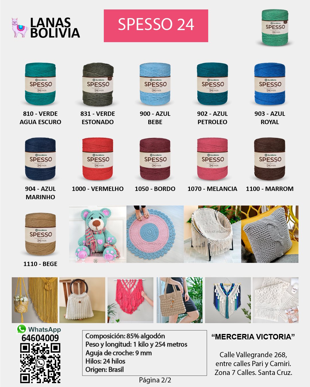 Colores disponibles de Spesso 24
