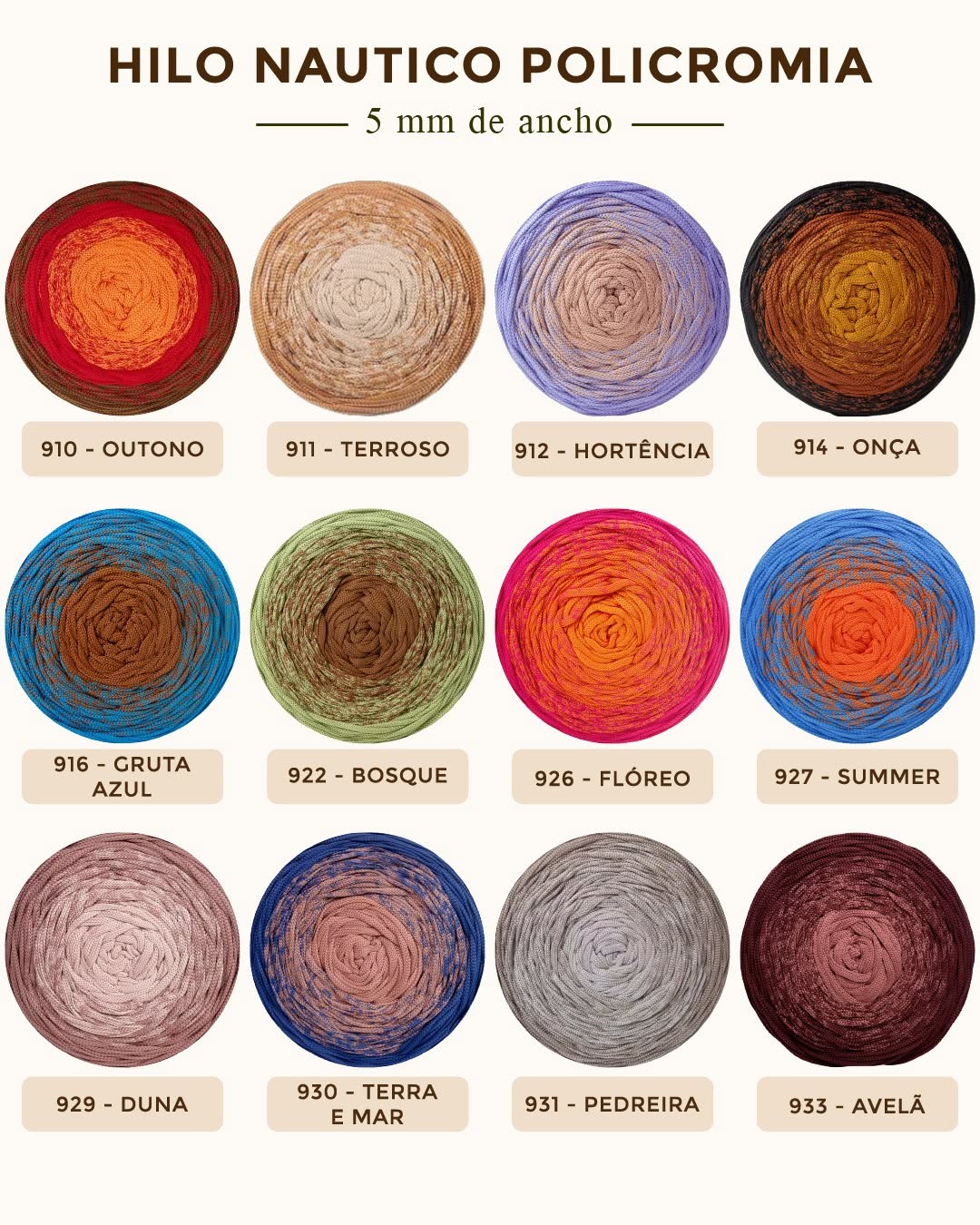 Colores disponibles de Policromia
